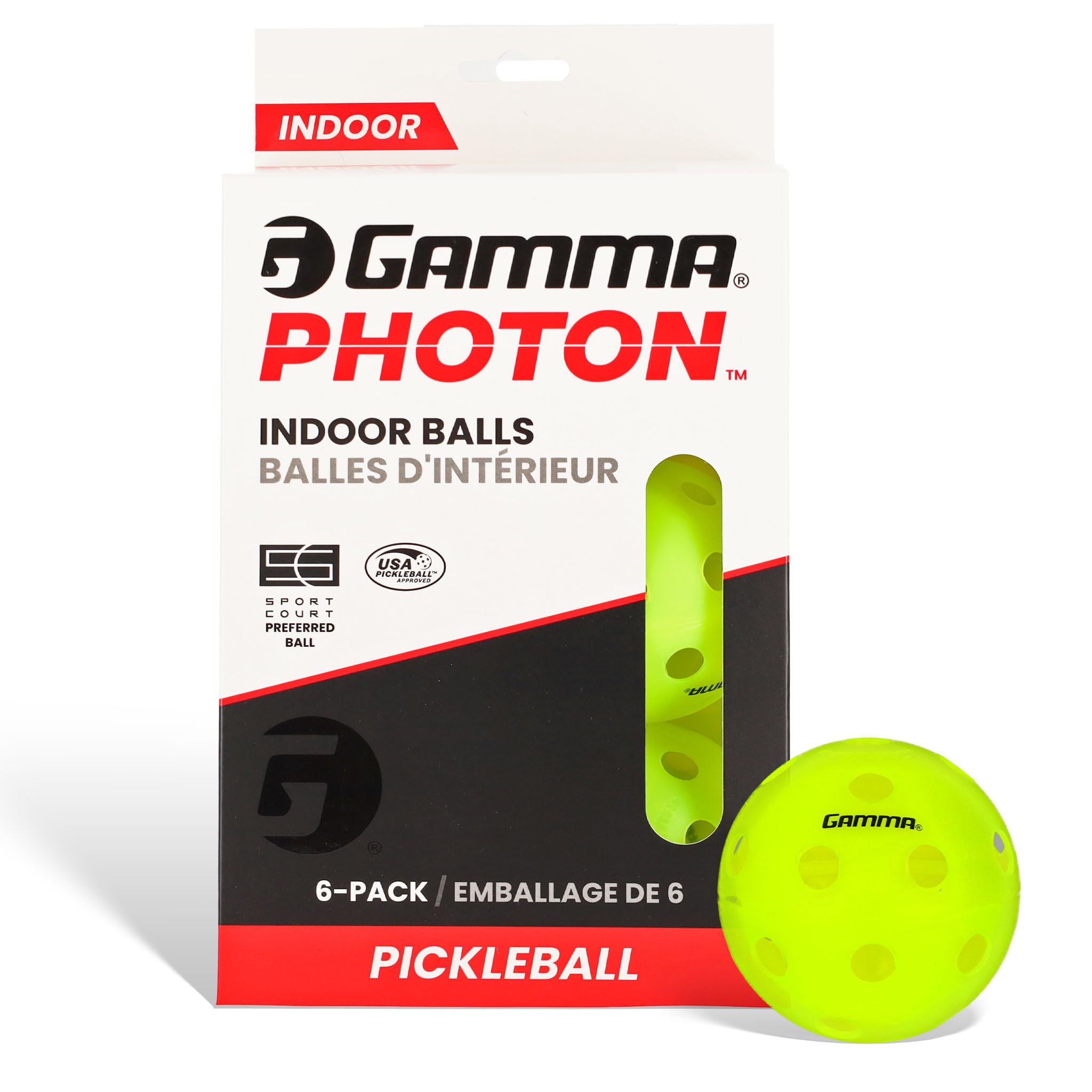 Foto 2 pulgar | Paquete De 6 Unidades Pickleballs Gamma Photon Para Interiores, Aprobado Por La Usapa - Venta Internacional.