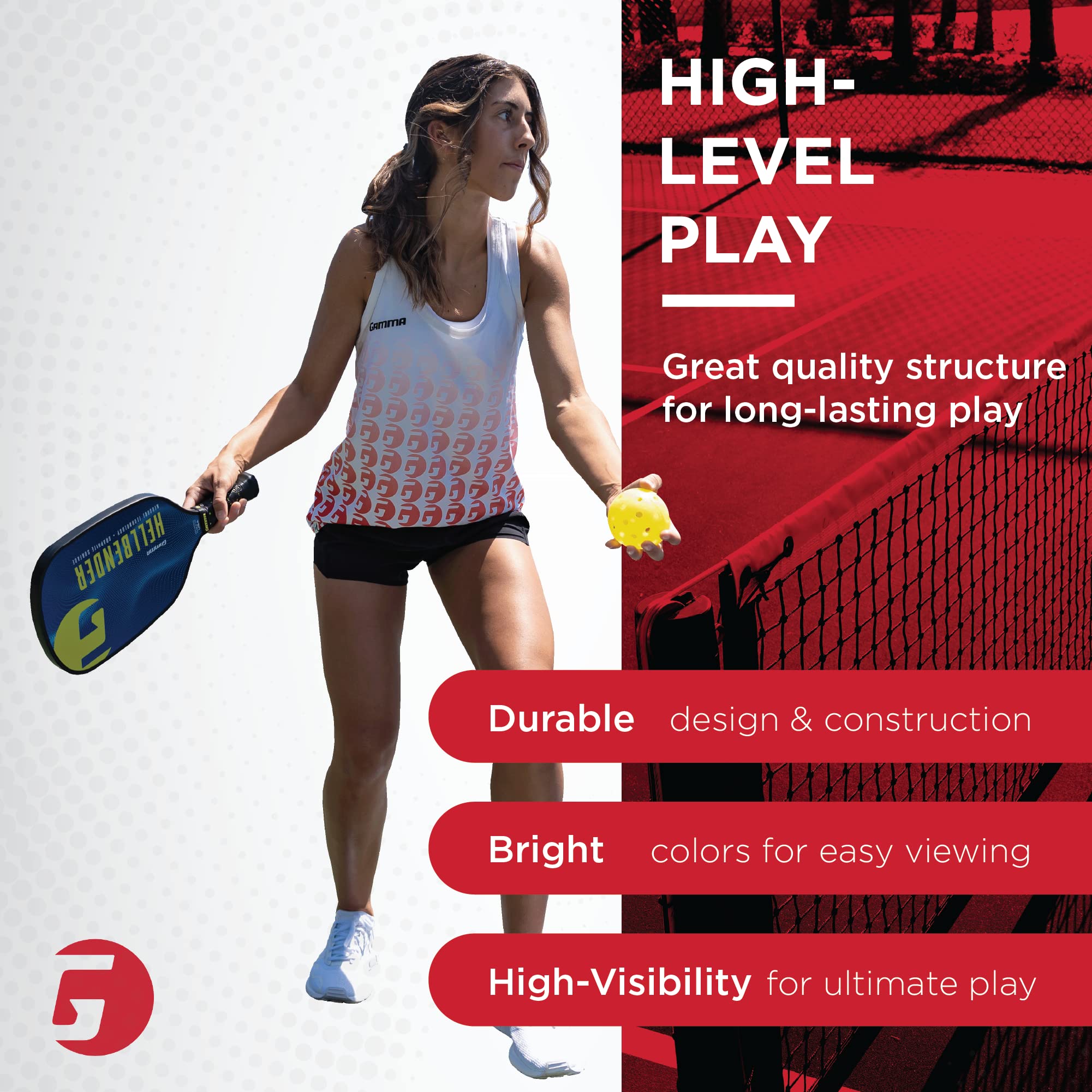 Foto 5 pulgar | Paquete De 6 Unidades Pickleballs Gamma Photon Para Interiores, Aprobado Por La Usapa - Venta Internacional.