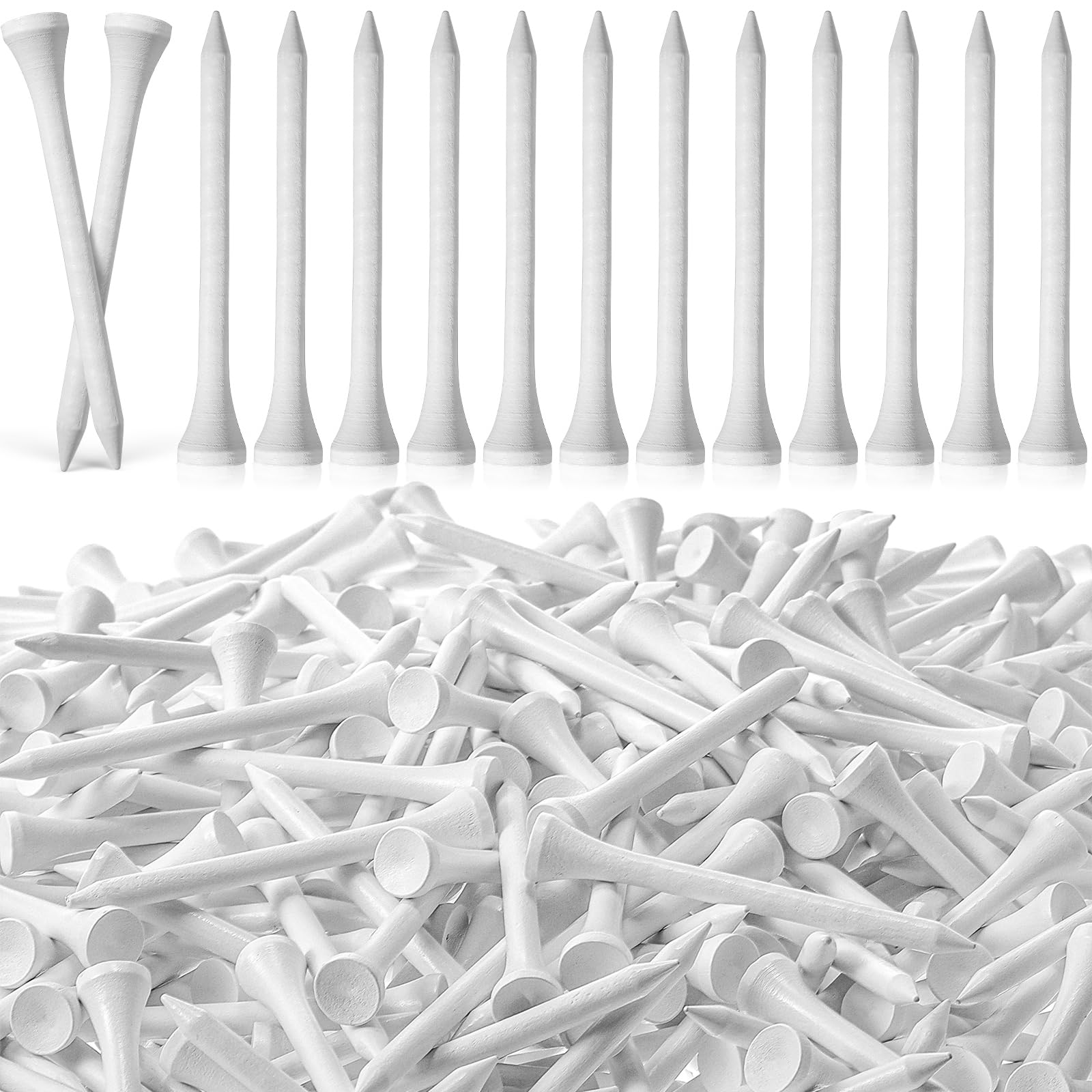 Foto 2 pulgar | Juego De 600 Camisetas De Golf Mudder De Madera Para Hombre, Color Blanco (7 Cm) - Venta Internacional.
