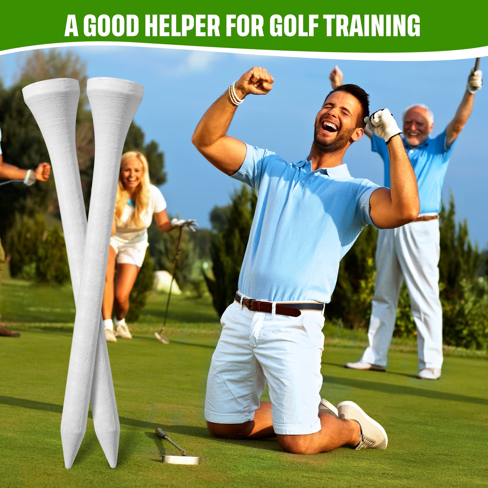 Foto 3 pulgar | Juego De 600 Camisetas De Golf Mudder De Madera Para Hombre, Color Blanco (7 Cm) - Venta Internacional.