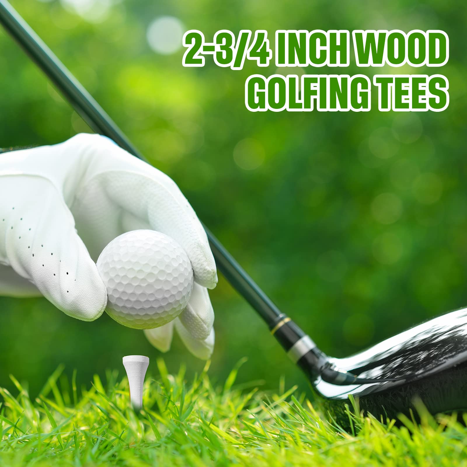 Foto 6 pulgar | Juego De 600 Camisetas De Golf Mudder De Madera Para Hombre, Color Blanco (7 Cm) - Venta Internacional.
