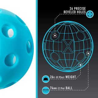 Foto 2 | Pickleball Franklin Sports X-26 Indoor, Paquete De 12 Unidades, Azul - Venta Internacional.
