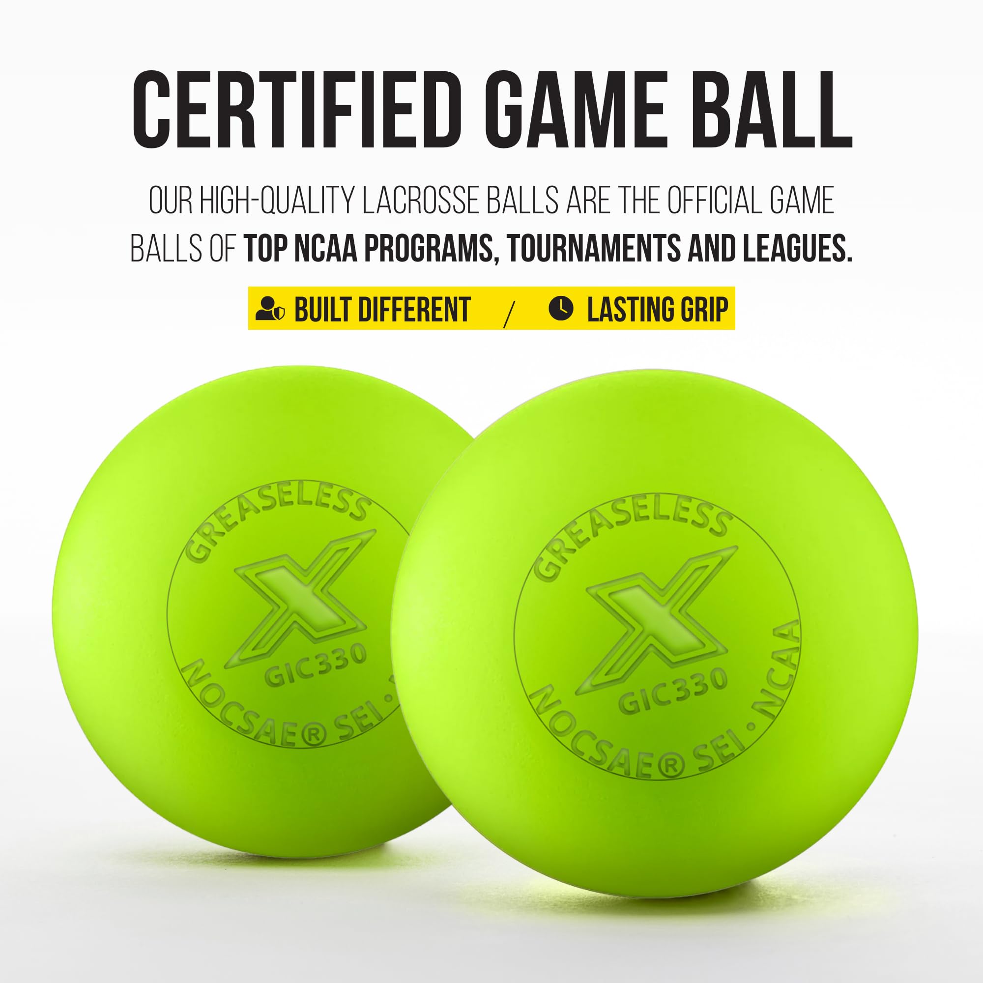 Foto 6 | Pelotas De Lacrosse Pearl X Greaseless  Paquete De 10 Unidades  Color Amarillo Óptico - Venta Internacional.