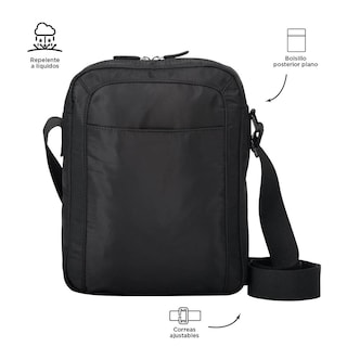 Foto 3 | Totto Bolsa De Hombre Crossbody Bandolera Bay241 Negro