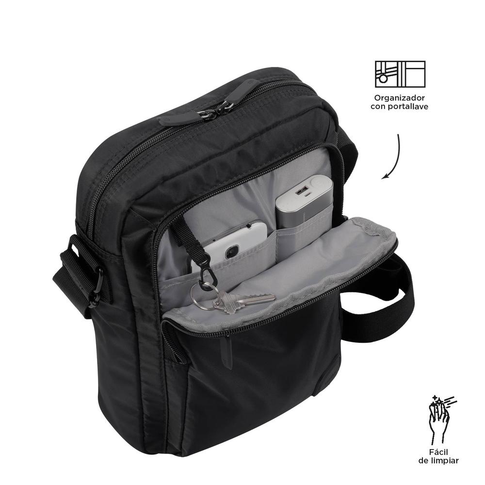 Foto 4 | Totto Bolsa De Hombre Crossbody Bandolera Bay241 Negro