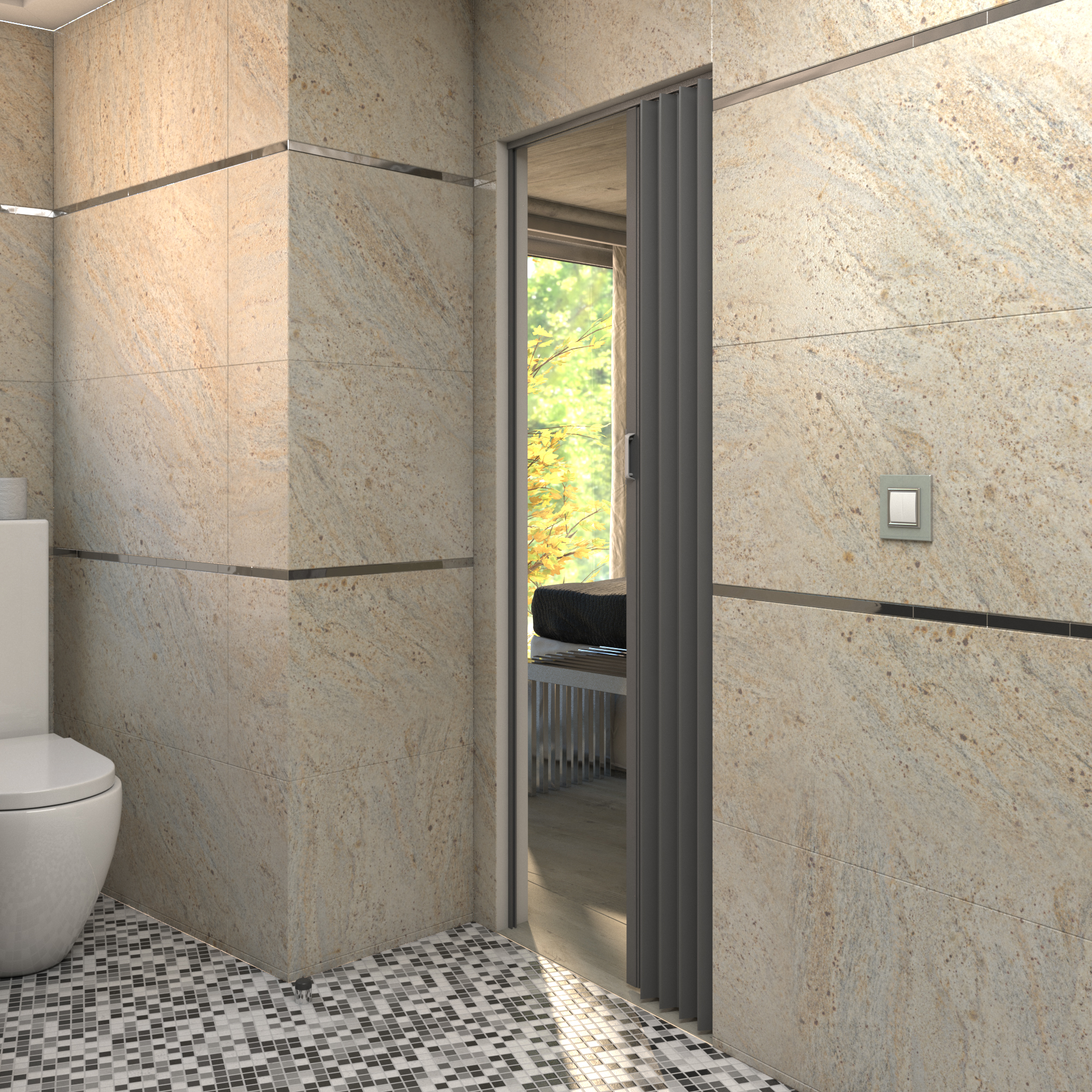 Foto 4 pulgar | Puerta Plegable 90 X 216 cm