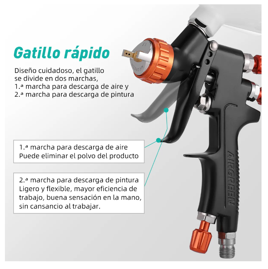Foto 3 | Pistola Xtellar Para Pintar Mp-791 De Gravedad Lvlp 1.3mm 600cc