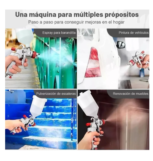 Foto 4 | Pistola de Pintura Precisión Xtellar Gun Gravity Type 600 Dorada