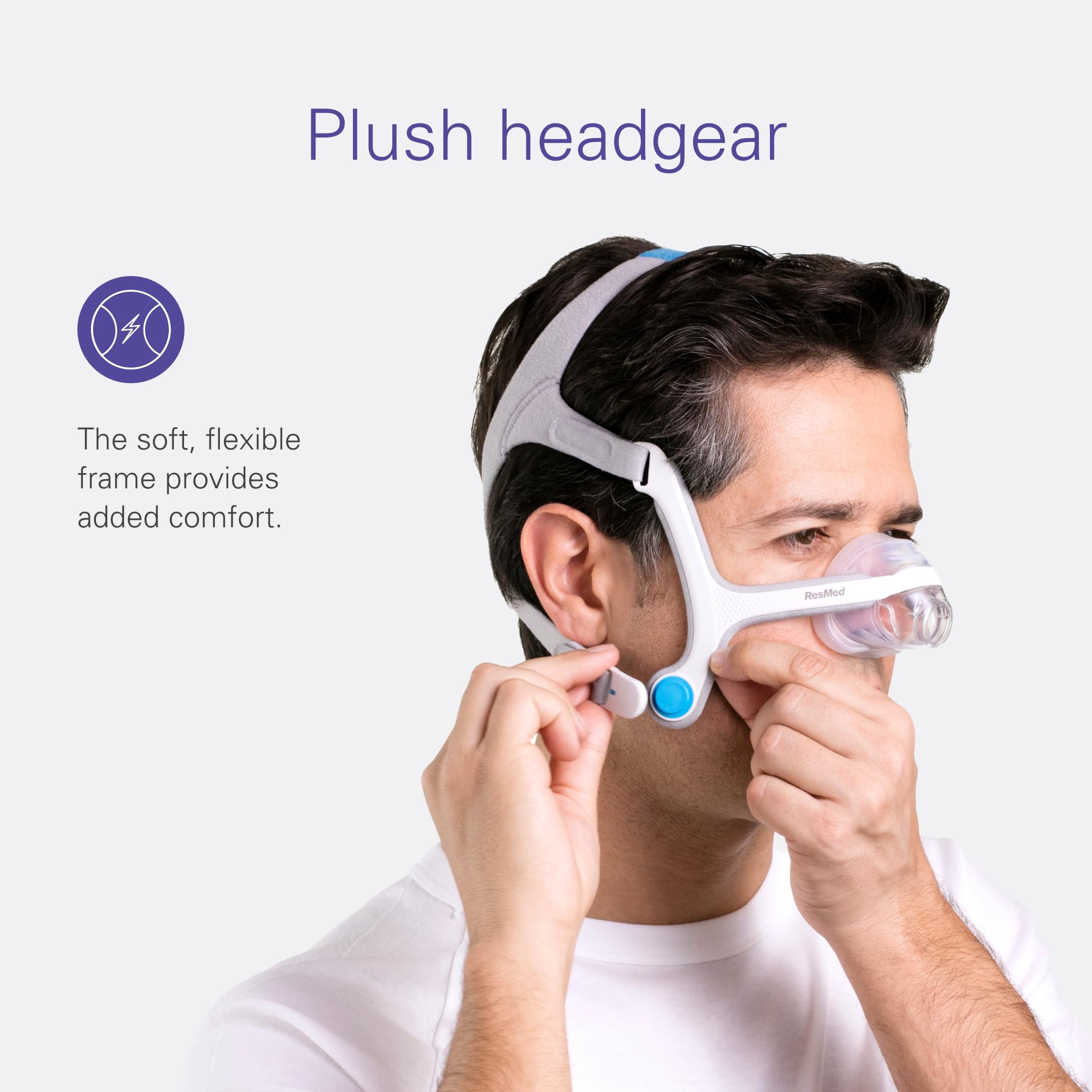Foto 4 pulgar | Casco Cpap Resmed Airfit/airtouch N20 Small Blue - Venta Internacional.