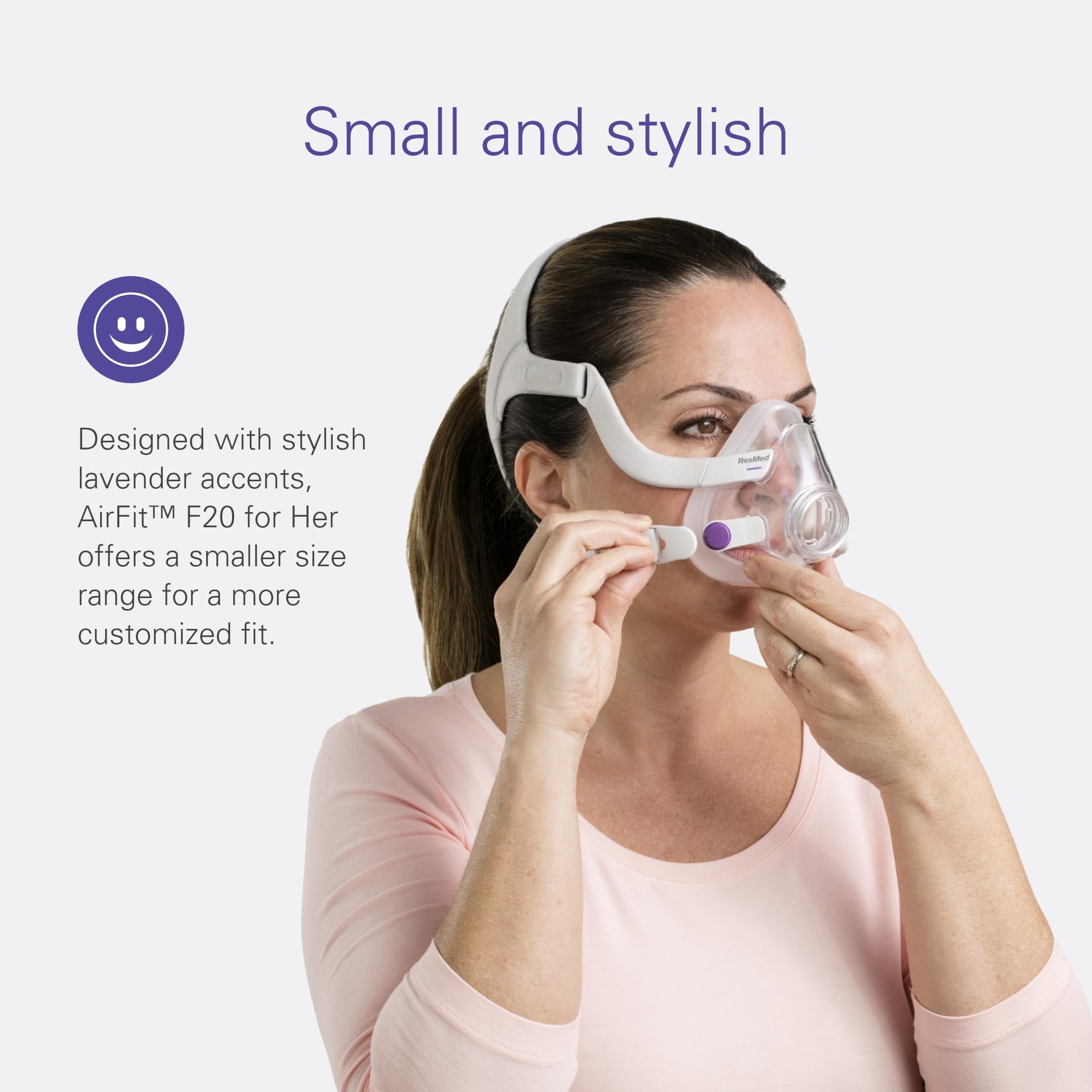 Foto 5 pulgar | Sistema De Marco De Máscara Cpap Resmed Airfit F20 Para Ella, Pequeño - Venta Internacional.