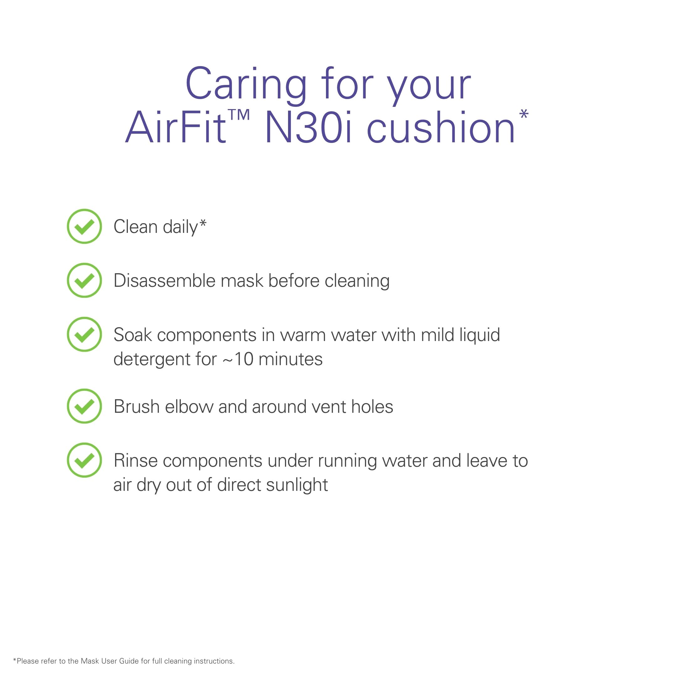 Foto 5 | Almohadilla De Repuesto Para Máscara Cpap Resmed Airfit N30i Nasal - Venta Internacional.