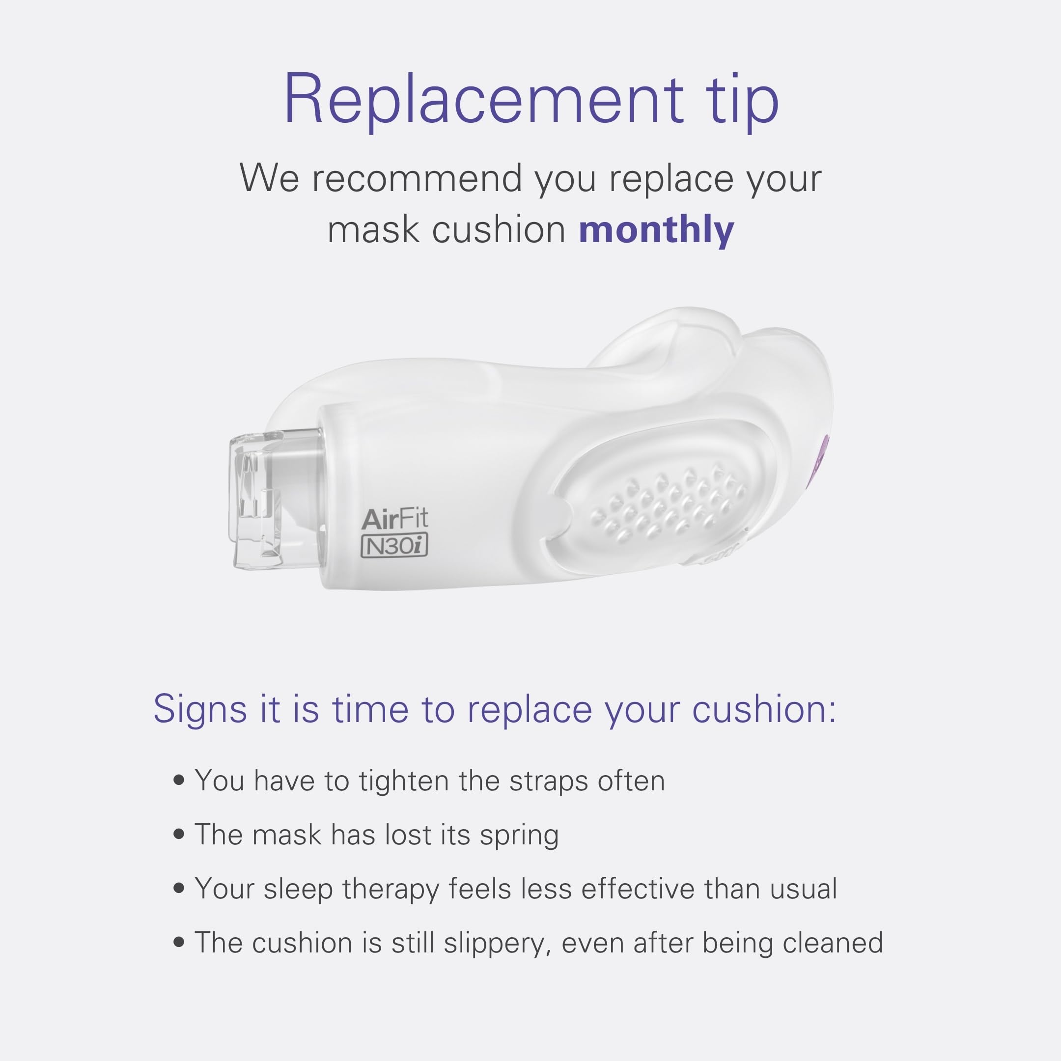Foto 7 pulgar | Almohadilla De Repuesto Para Máscara Cpap Resmed Airfit N30i Nasal - Venta Internacional.