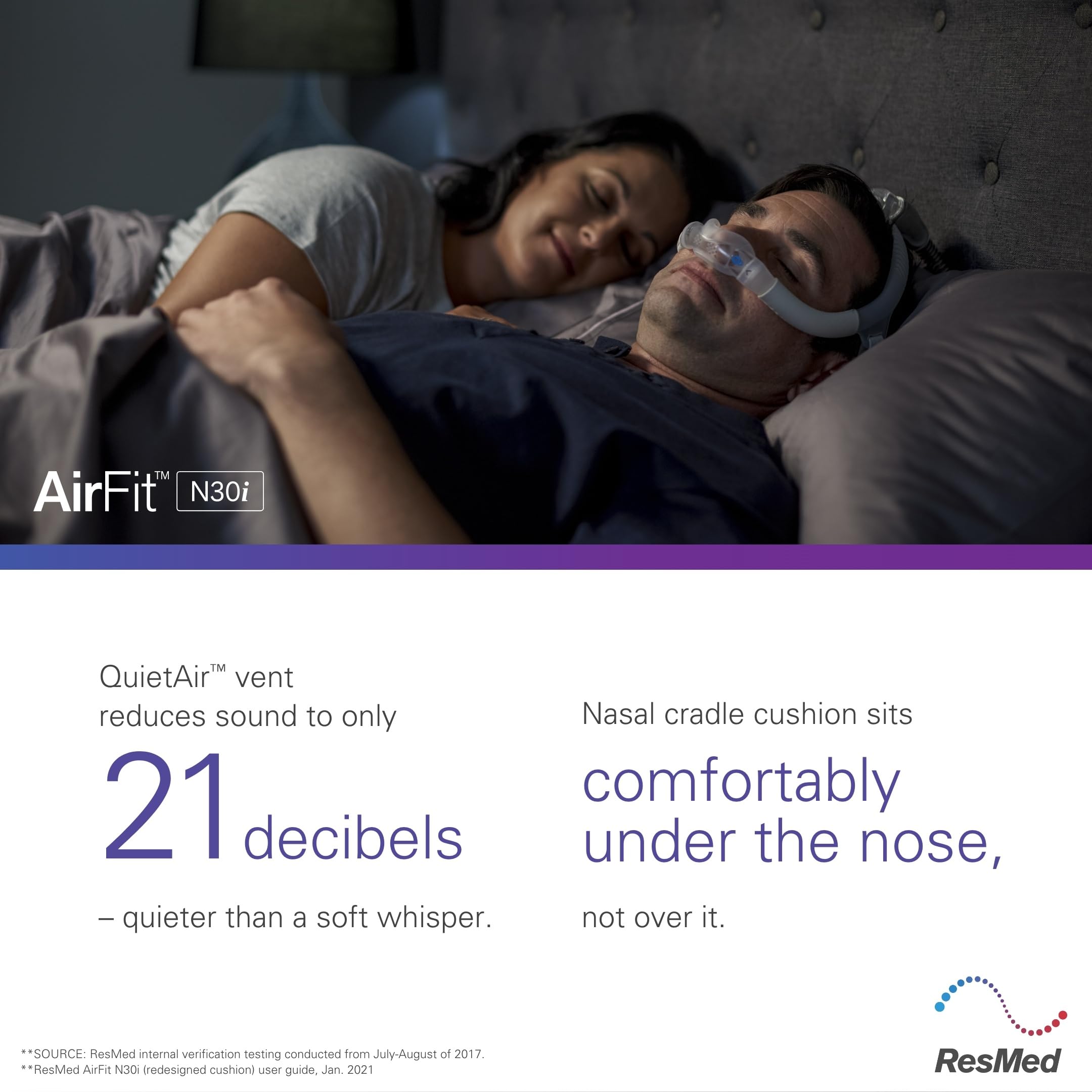 Foto 8 pulgar | Almohadilla De Repuesto Para Máscara Cpap Resmed Airfit N30i Nasal - Venta Internacional.