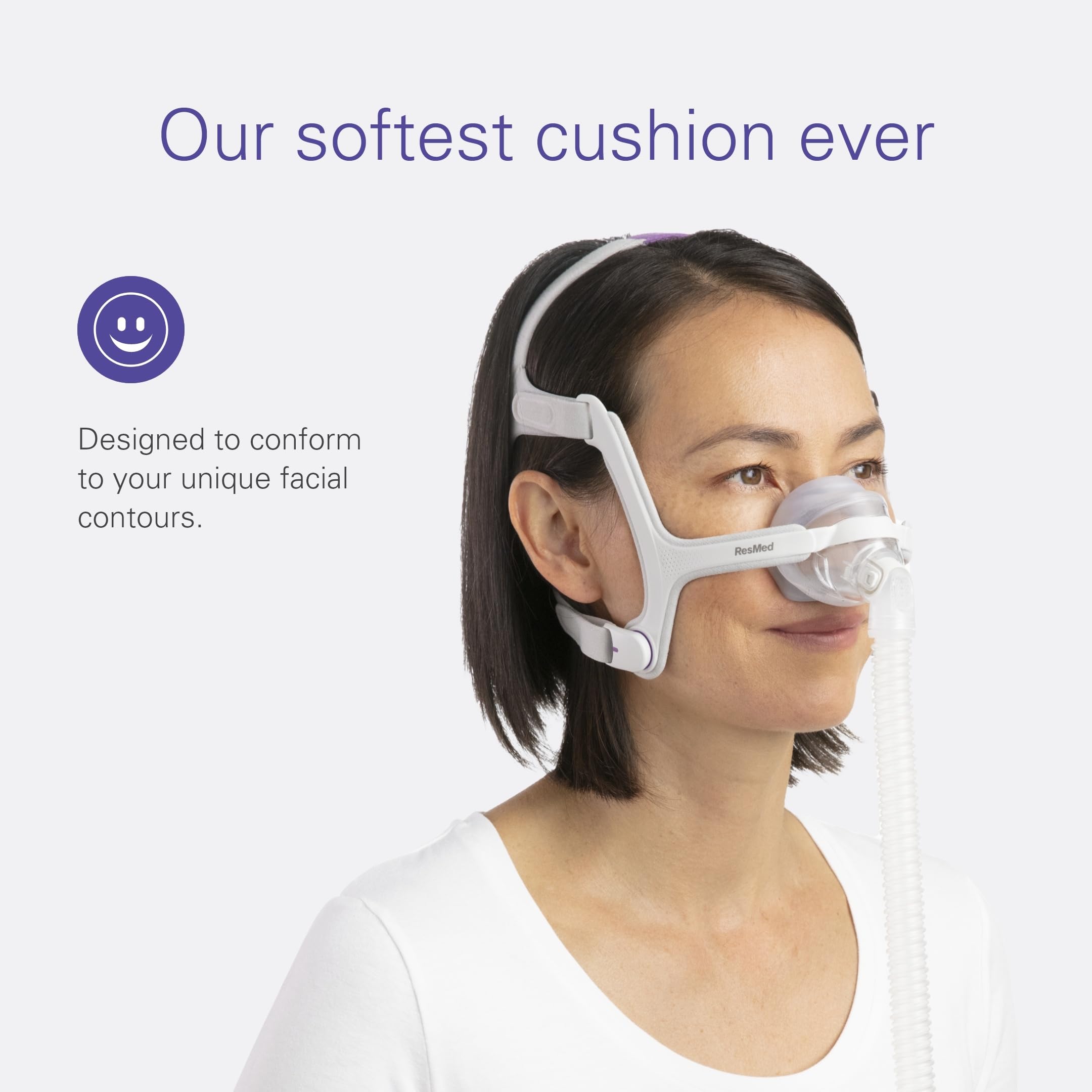 Foto 5 pulgar | Mascarilla Nasal Cpap Resmed Airtouch N20 Con Cojín De Espuma Viscoelástica - Venta Internacional.