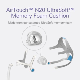 Foto 3 | Máscara Nasal Cpap Resmed Airtouch N20 Con Espuma Viscoelástica Pequeña - Venta Internacional.