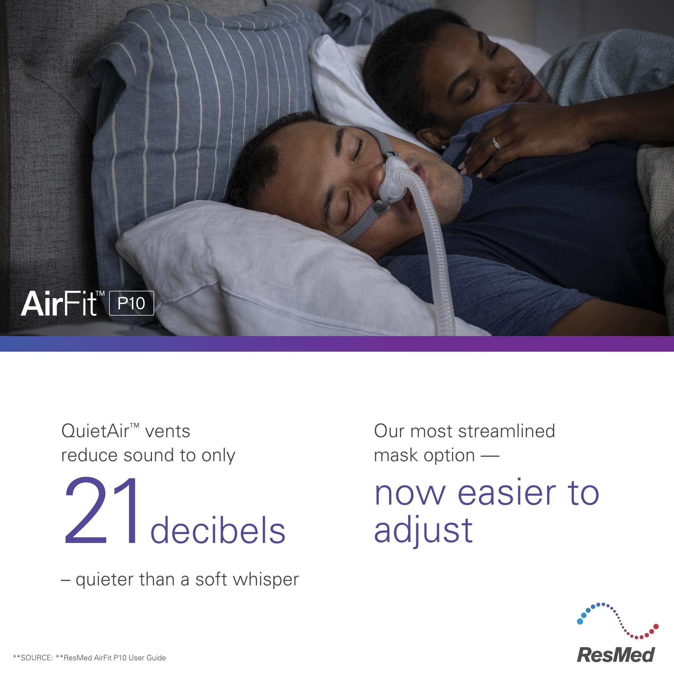 Foto 6 | Almohada Nasal Cpap Resmed Airfit P10, Tamaño Pequeño - Venta Internacional.