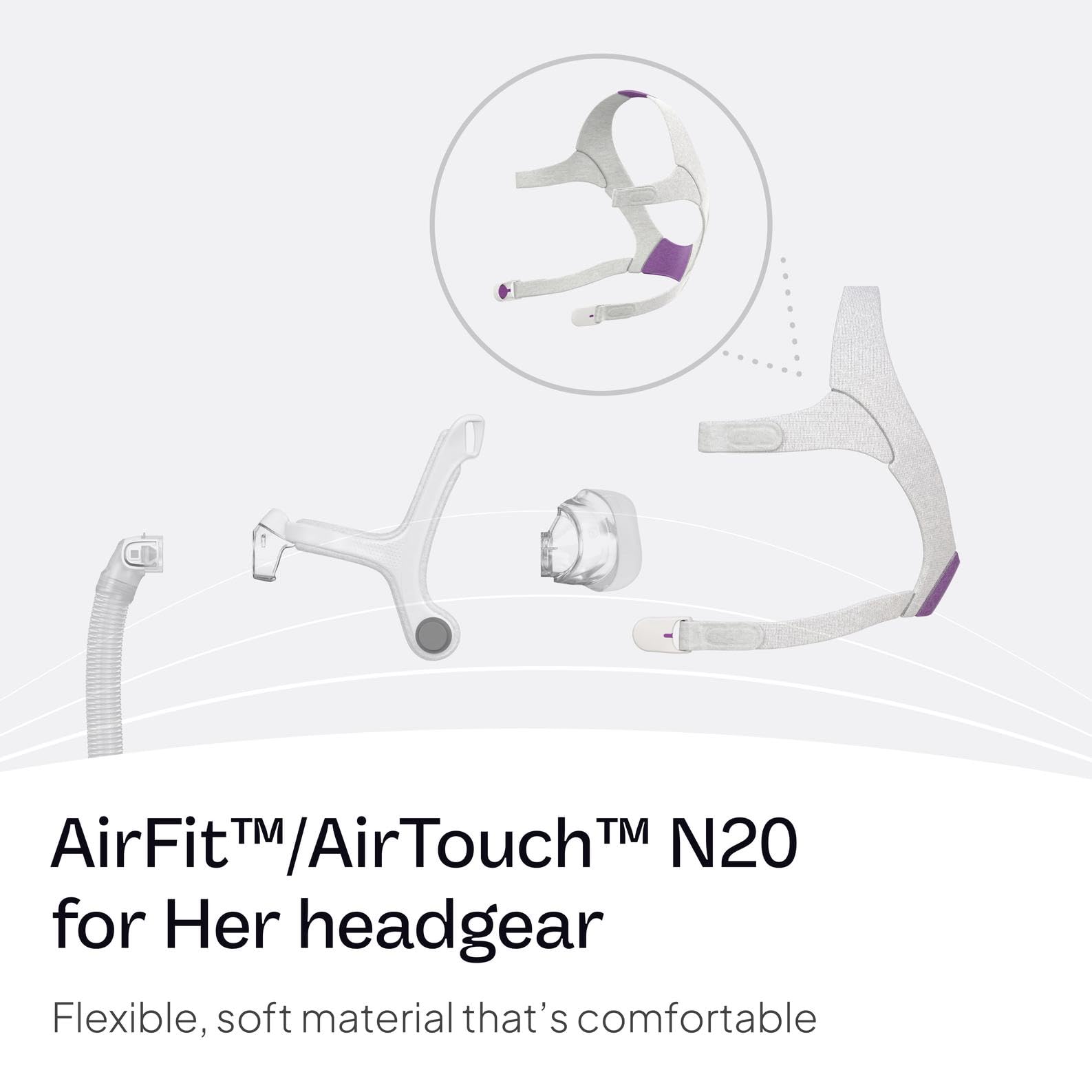 Foto 3 pulgar | Casco De Repuesto Cpap Airfit/airtouch N20 De Resmed  Rosa - Venta Internacional.