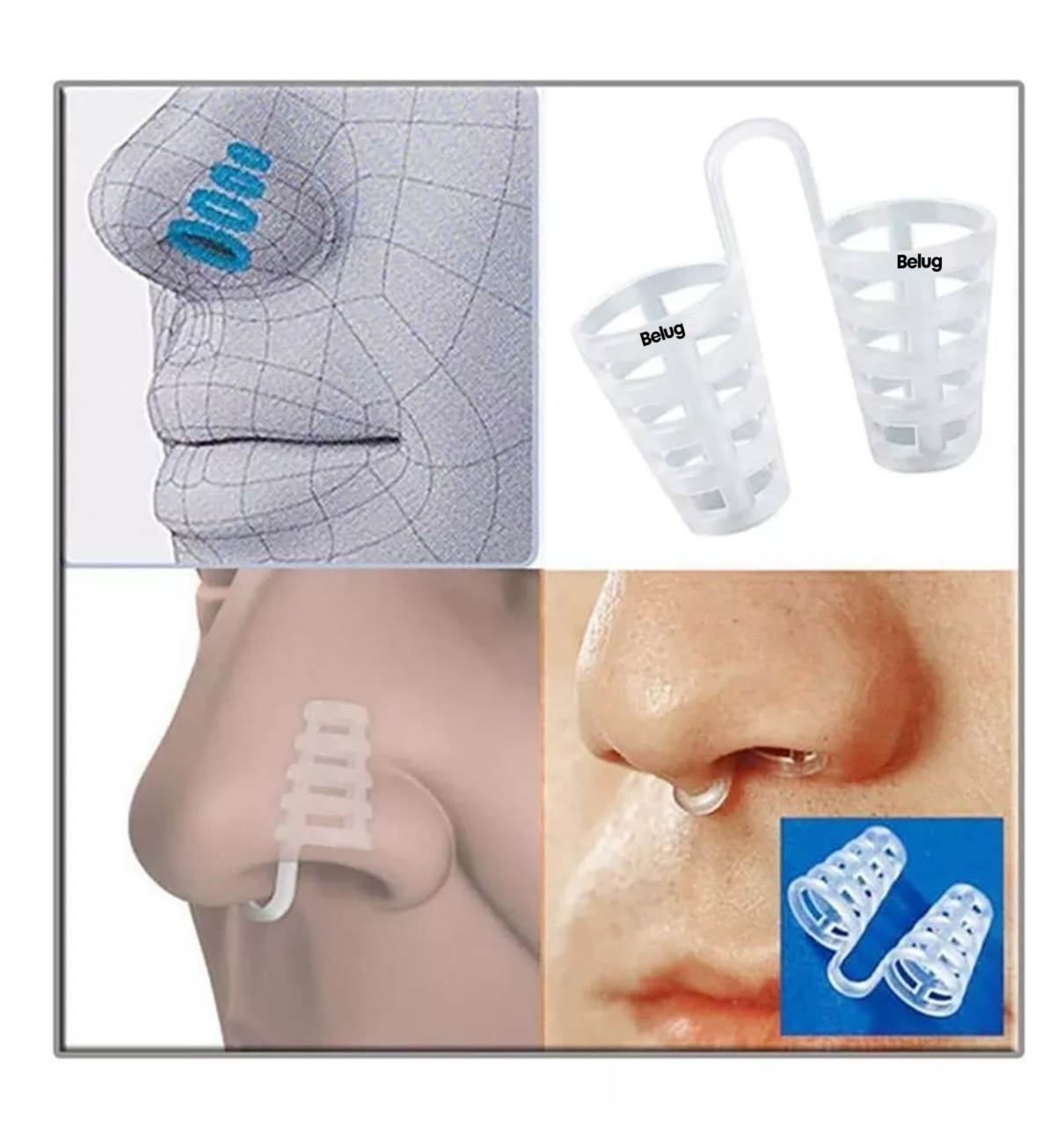 Foto 5 pulgar | Dilatador Nasal Dispositivo Anti Ronquidos De Silicona 8 Pzs Belug, Transparente