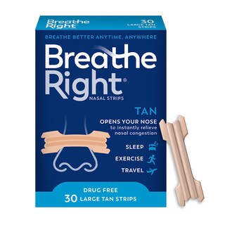 Foto 1 | Tiras Nasales Breathe Right Original Para Reducir Los Ronquidos, 30 Unidades - Venta Internacional.