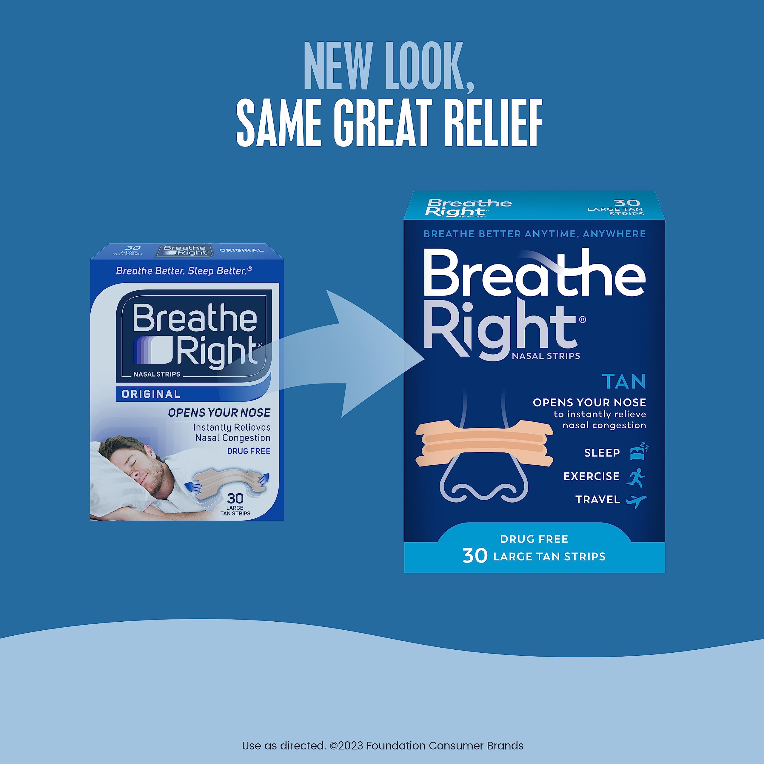 Foto 7 pulgar | Tiras Nasales Breathe Right Original Para Reducir Los Ronquidos, 30 Unidades - Venta Internacional.