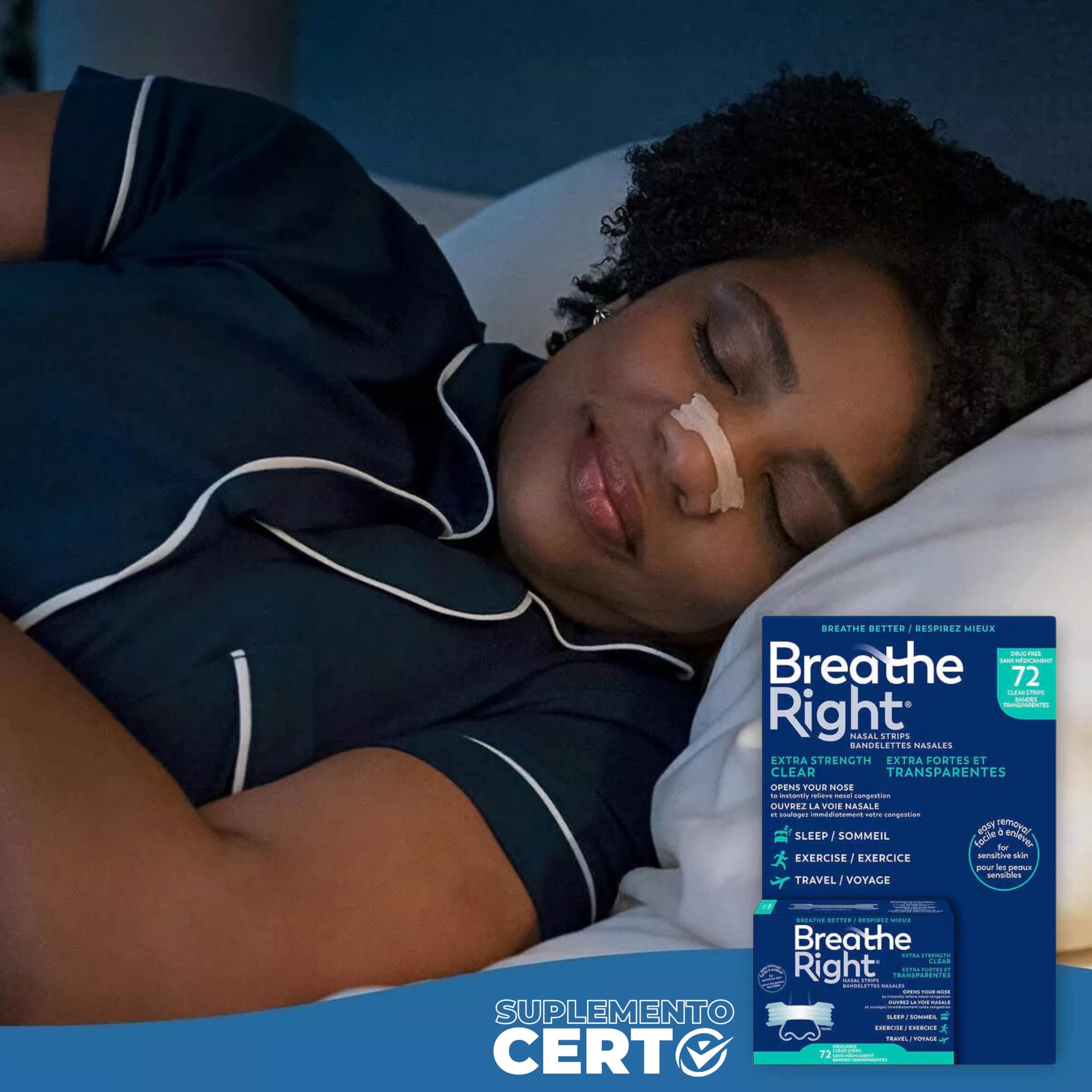 Foto 7 pulgar | Tiras Nasales Breathe Right Extra Clear Para Piel Sensible X72 - Venta Internacional.