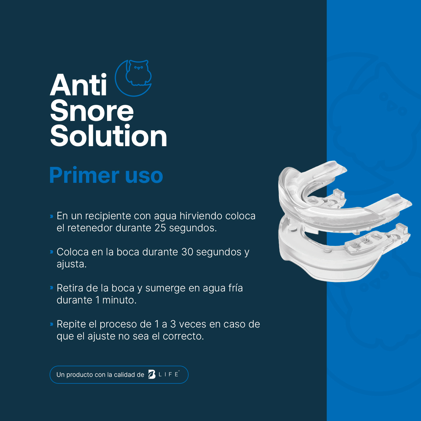 Foto 4 pulgar | Protector Bucal Para Disminuir Ronquidos. Sin Bpa, Sin Olor Y Sin Latex. Antisnore Solution B Life.
