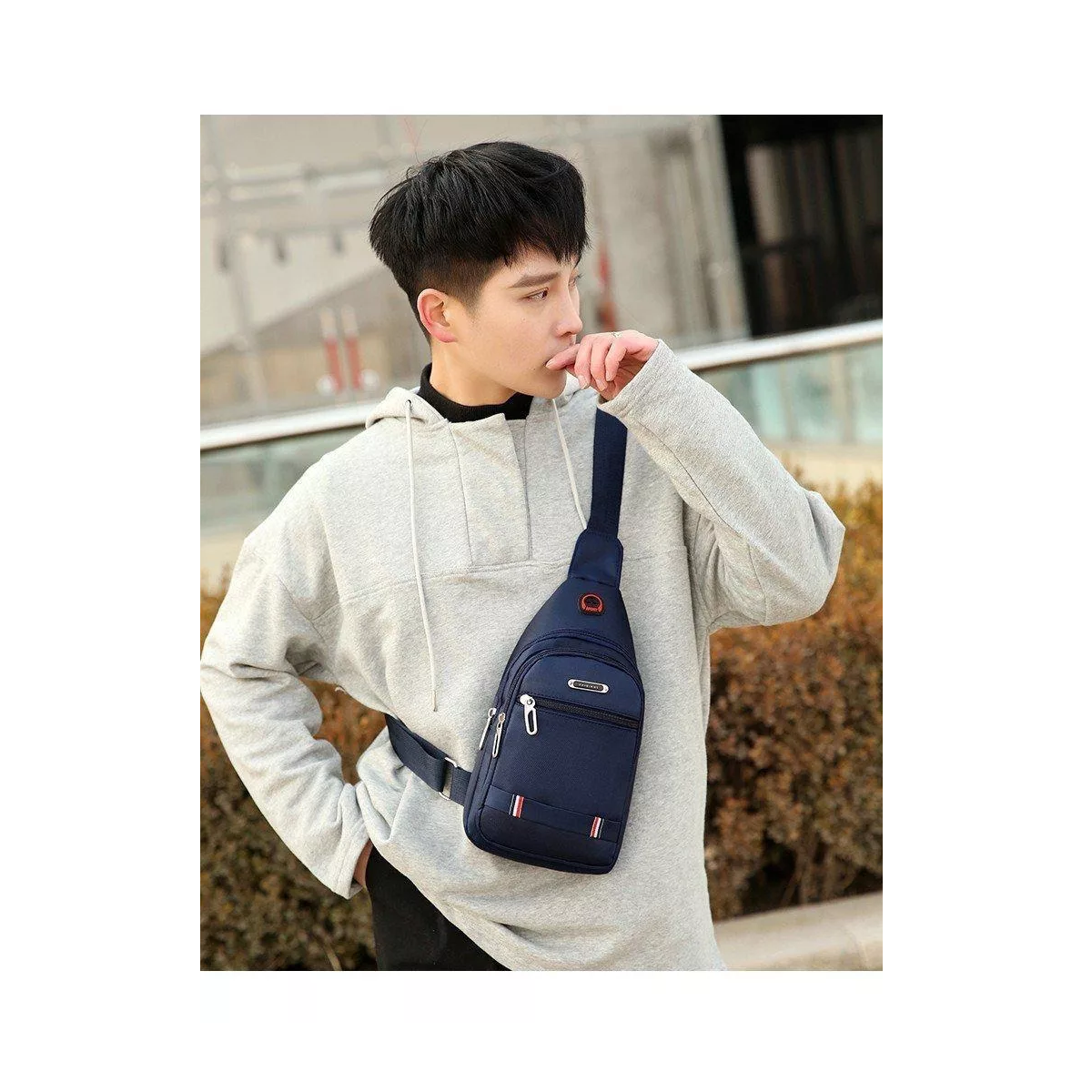 Foto 2 | Pechera Mariconera Impermeable Mochila Cruzada Casual Eo Safe Imports Esi-12845 Azul