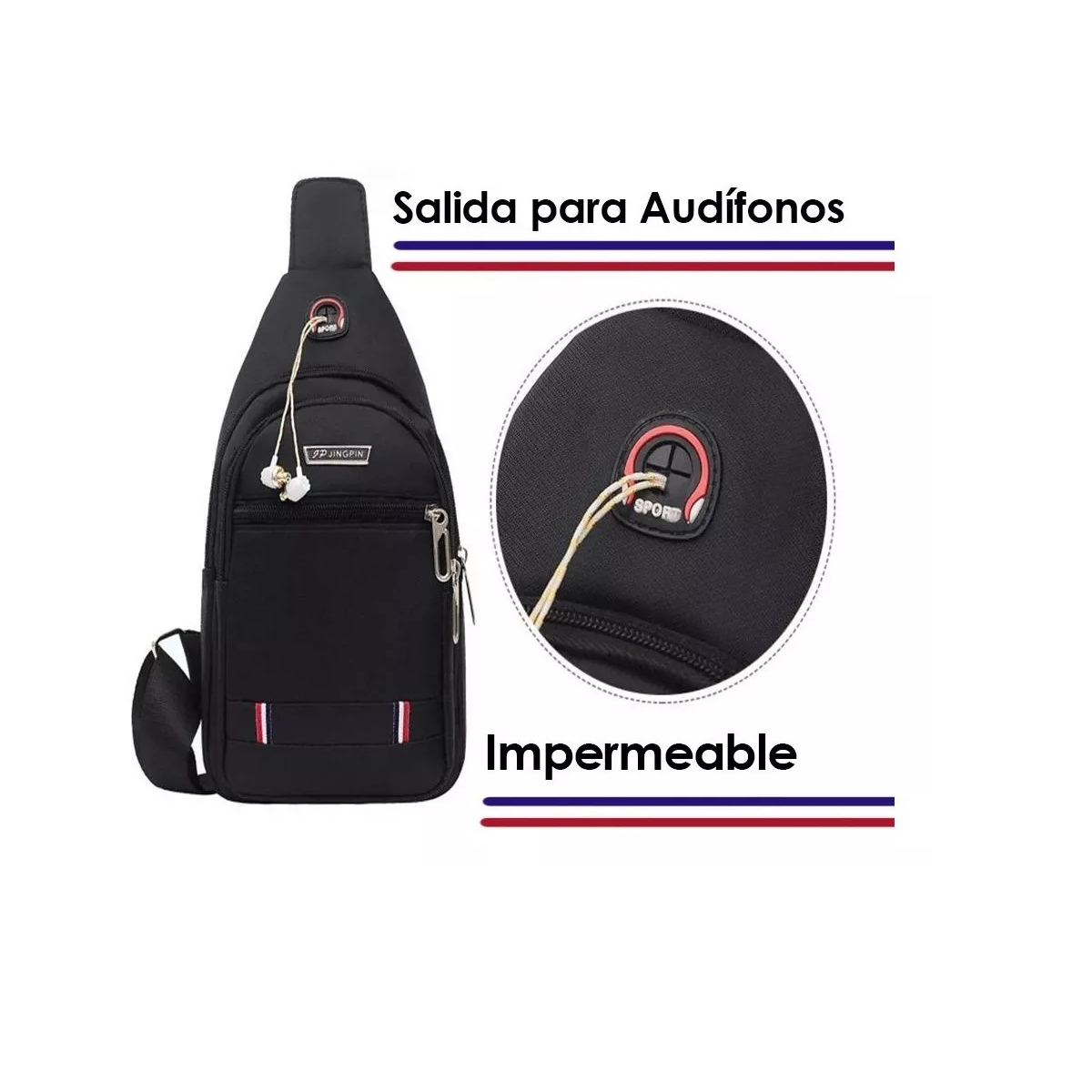 Foto 4 pulgar | Pechera Mariconera Impermeable Mochila Cruzada Casual Eo Safe Imports Esi-12845 Azul
