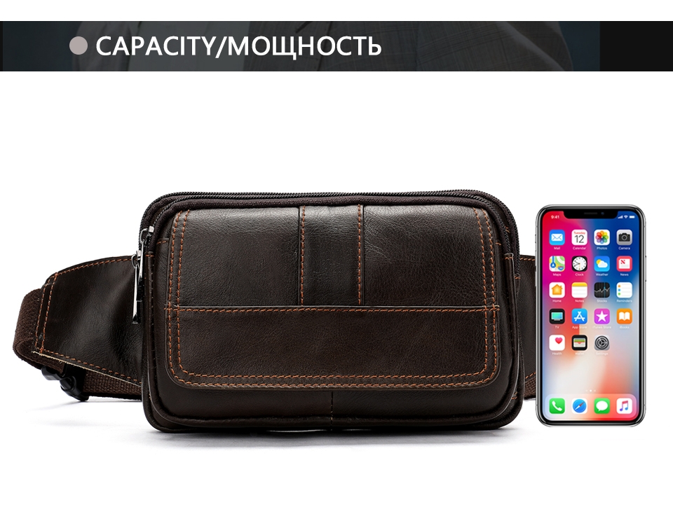 Foto 4 pulgar | Riñonera Norbinus De Piel  Unisex Con Solapa - Venta Internacional