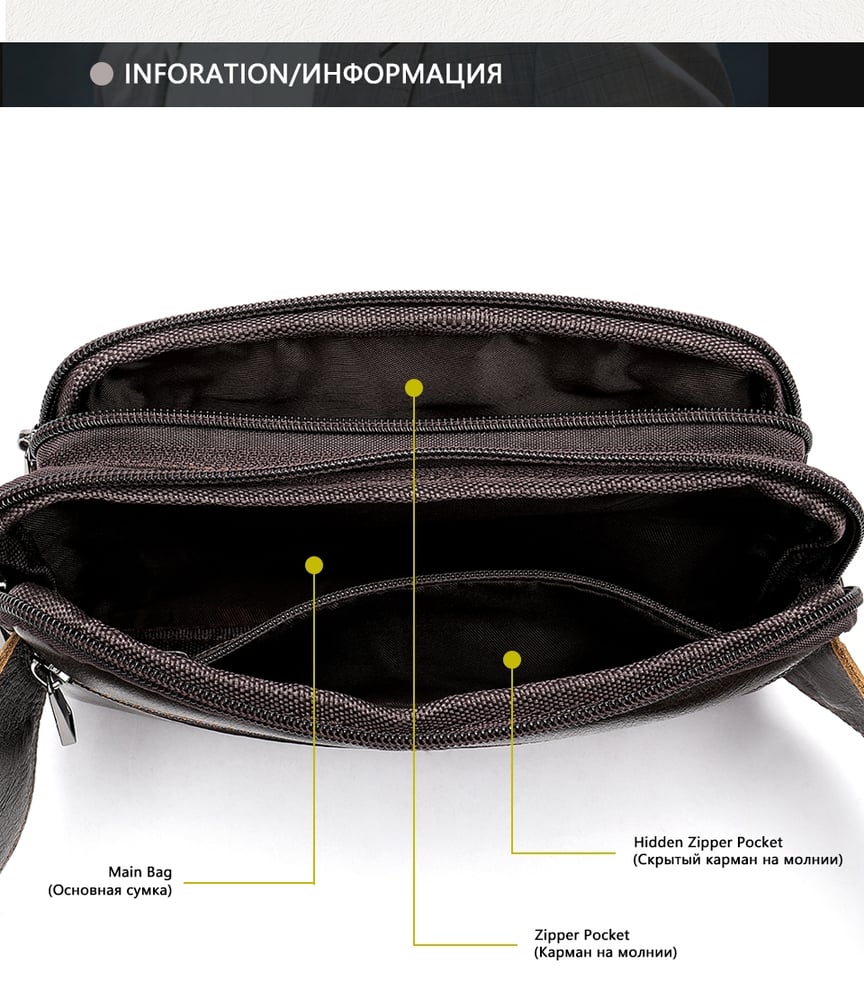 Foto 6 pulgar | Riñonera Norbinus De Piel  Unisex Con Solapa - Venta Internacional