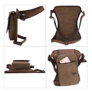 Foto 3 | Riñonera Bolso Mochila D Pierna Tactica Militar Lona Vintage