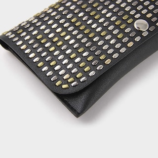 Foto 3 | Riñonera Banano Glam de Piel Vegana Negra con Tachuelas - Venta Internacional