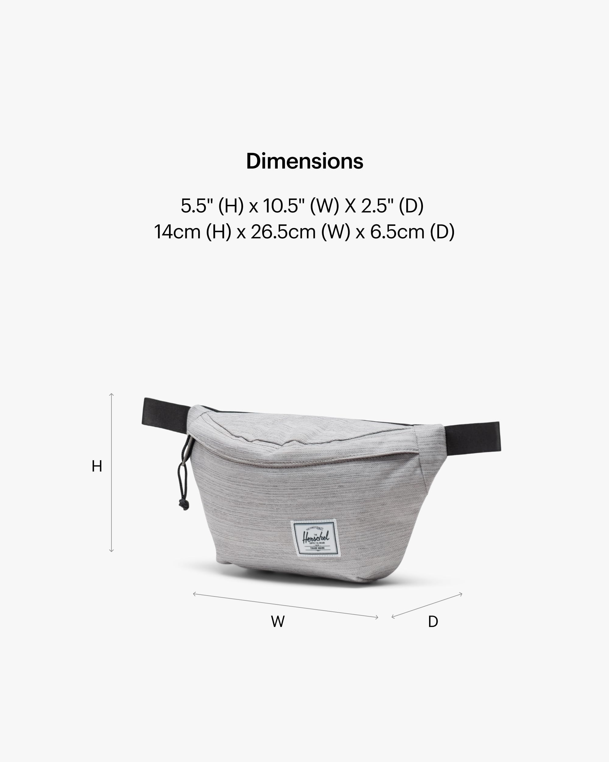 Foto 3 pulgar | Riñonera Herschel Classic Crossshatch Forma de Cruz Gris Claro - Venta Internacional