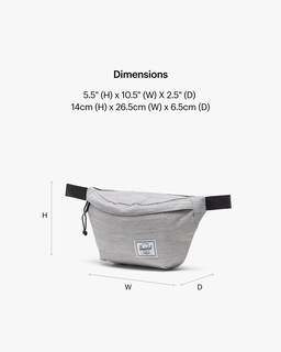 Foto 2 | Riñonera Herschel Classic Crossshatch Forma de Cruz Gris Claro - Venta Internacional