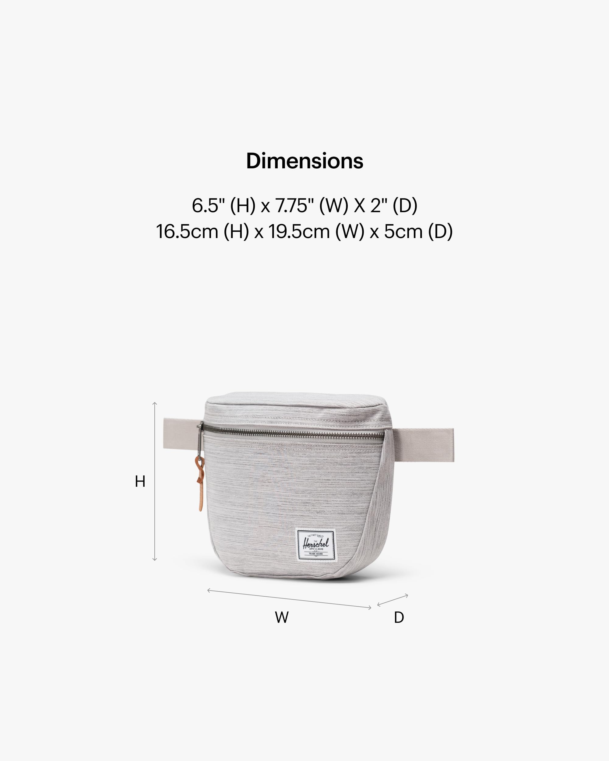 Foto 2 | Riñonera Herschel Settlement Forma De Cruz Gris Claro - Venta Internacional