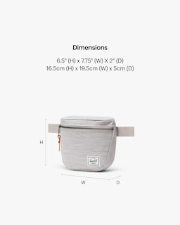 Foto 2 | Riñonera Herschel Settlement Forma De Cruz Gris Claro - Venta Internacional