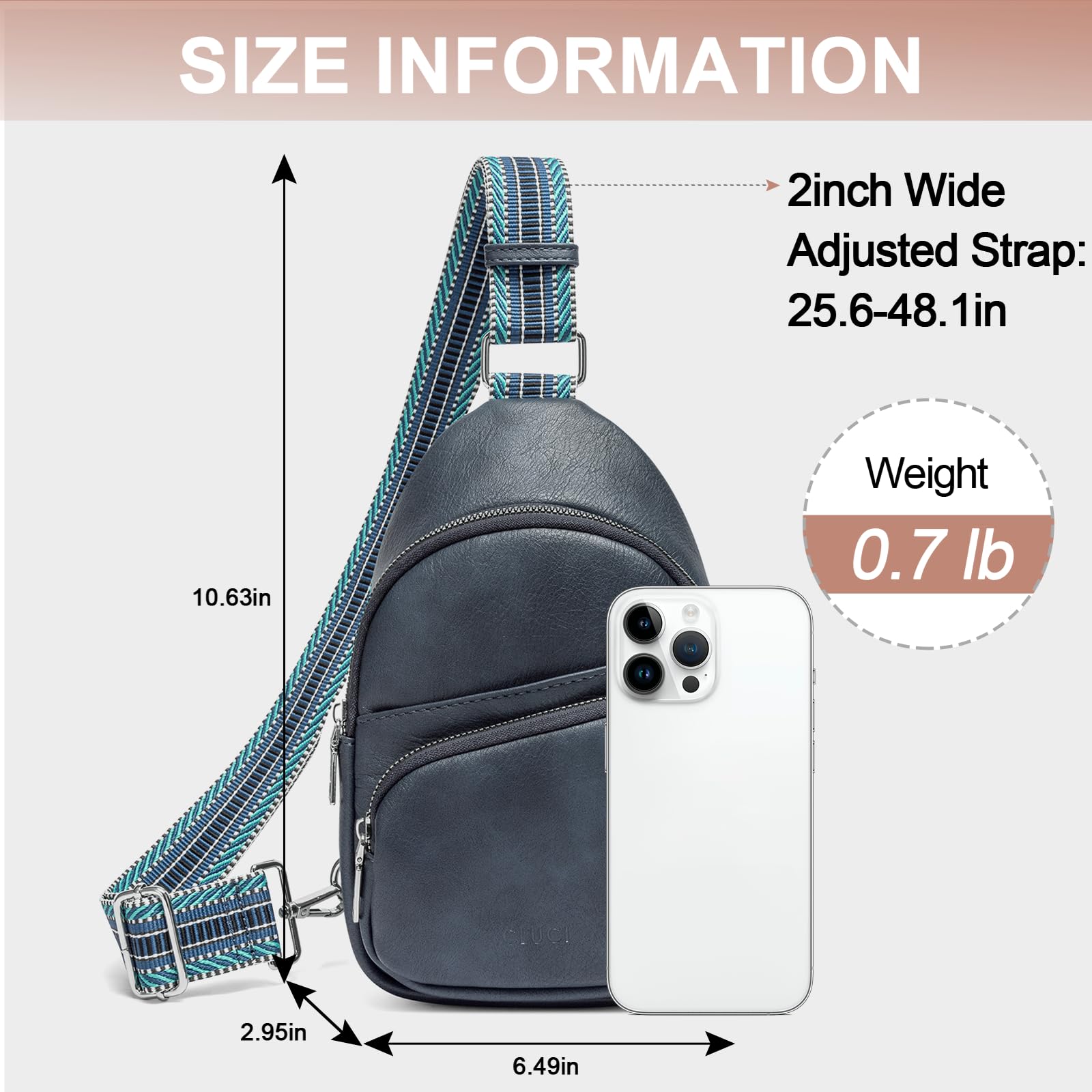 Foto 5 pulgar | Riñonera Cluci Small De Piel Vegana Para Mujer - Venta Internacional.