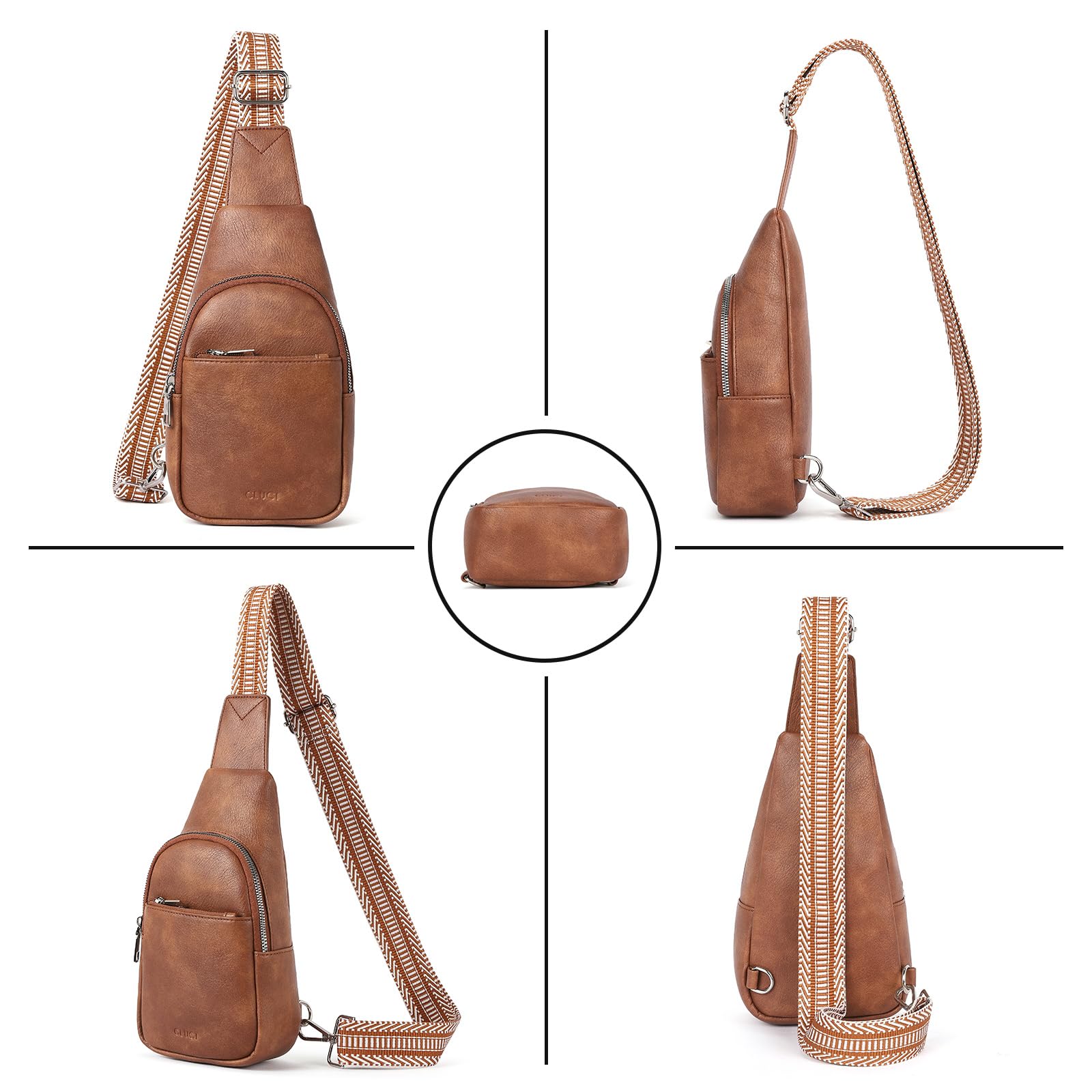 Foto 7 pulgar | Bandolera Cluci Small Para Mujer, Bandolera De Piel Sintética - Venta Internacional.