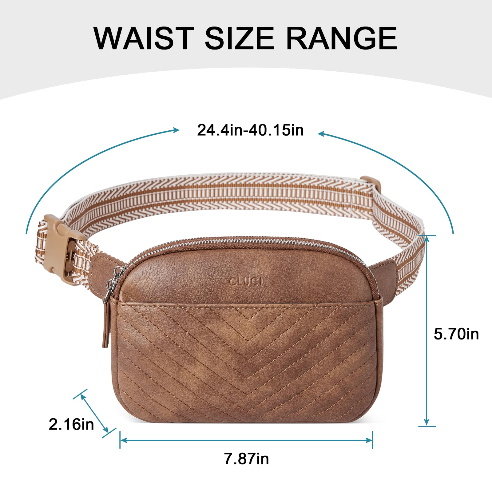 Foto 4 pulgar | Riñonera Cluci De Piel Vegana Para Mujer, Color Negro, De Fanny Pack - Venta Internacional.