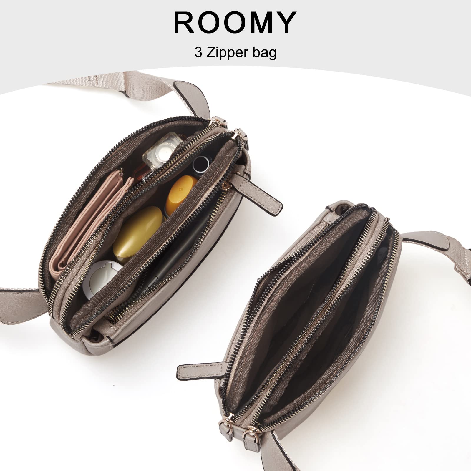Foto 5 pulgar | Riñonera Cluci Mini Everywhere De Piel Vegana Gris De Fanny Pack - Venta Internacional.