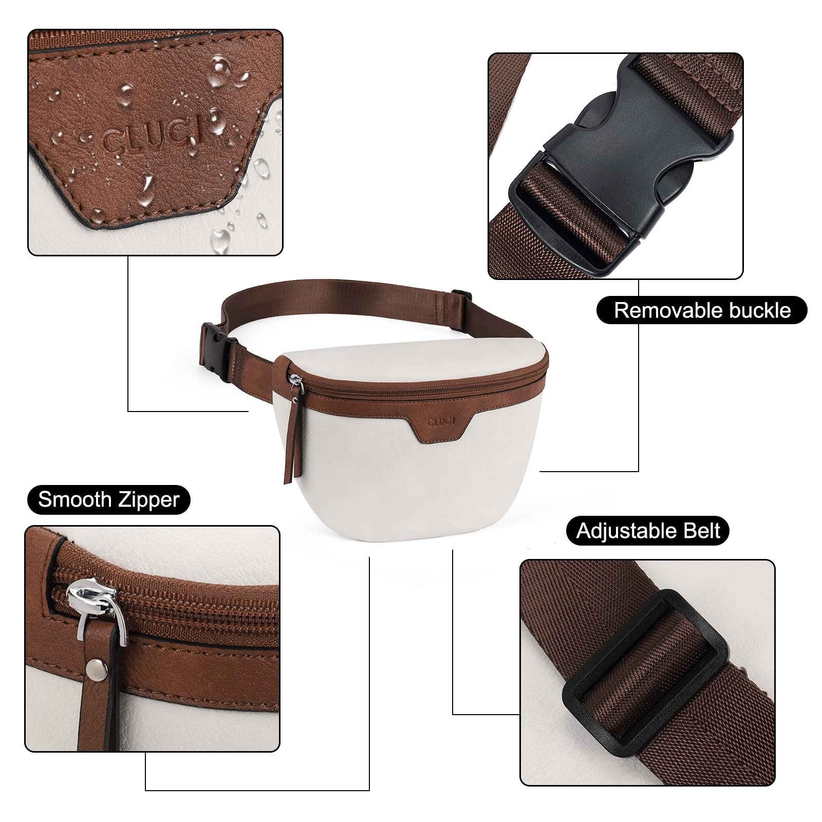 Foto 5 pulgar | Riñonera Fanny Pack Cluci Fashion De Piel Vegana Unisex - Venta Internacional.