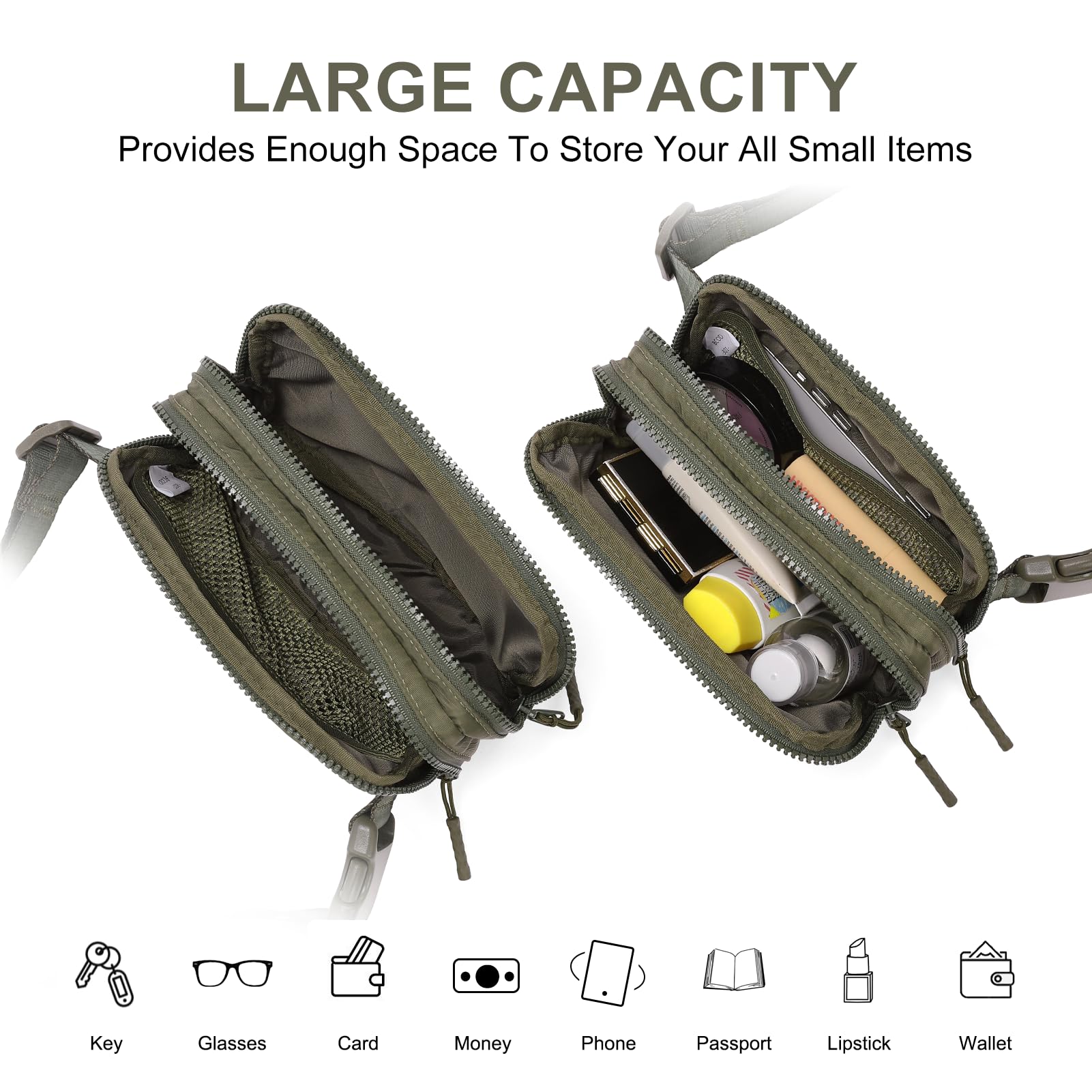 Foto 4 pulgar | Riñonera Pequeña Fanny Pack Cluci Para Mujer, Resistente Al Agua - Venta Internacional.