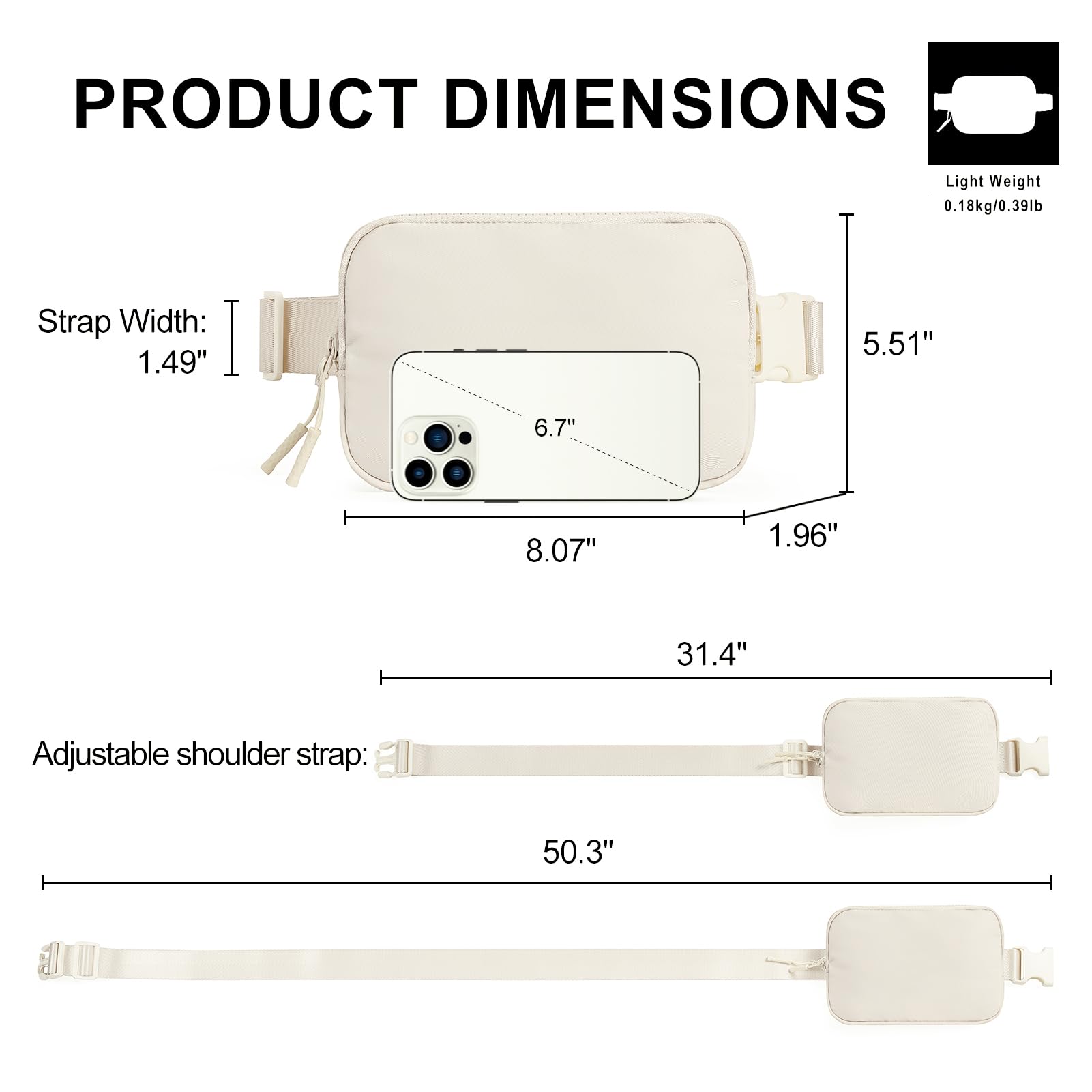 Foto 4 pulgar | Riñonera Pequeña Fanny Pack Cluci Para Mujer, Nailon, Color Negro - Venta Internacional.