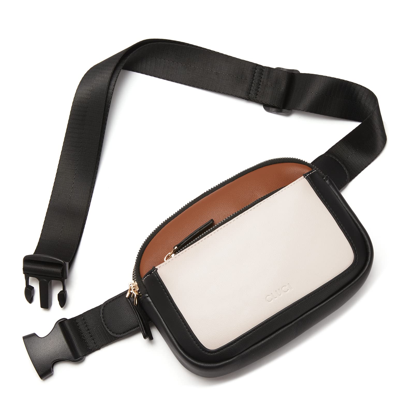 Foto 2 pulgar | Riñonera Cluci De Piel Vegana Para Mujer, Color Negro, De Fanny Pack - Venta Internacional.