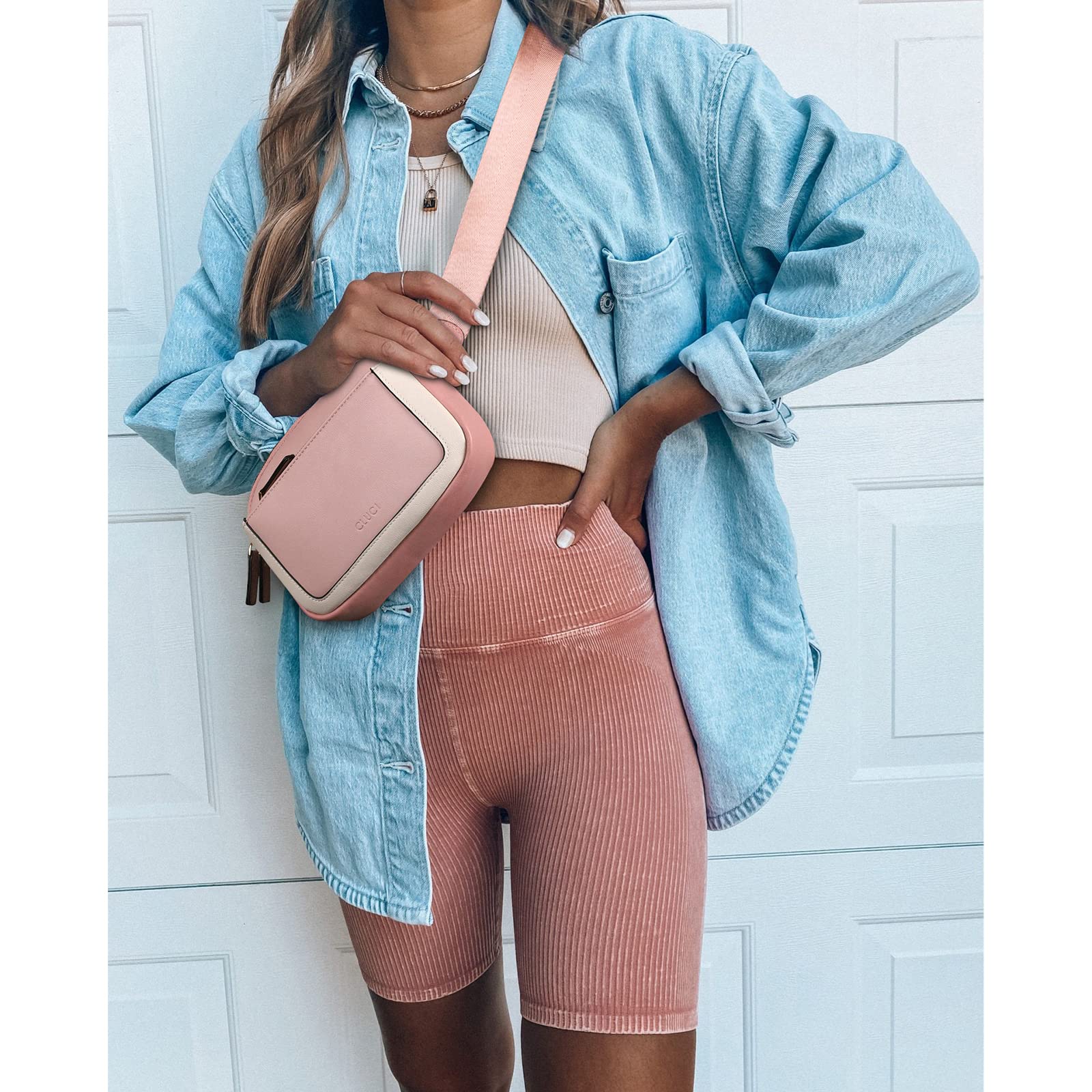 Foto 2 | Riñonera Cluci De Piel Vegana Para Mujer, Color Negro, De Fanny Pack - Venta Internacional.