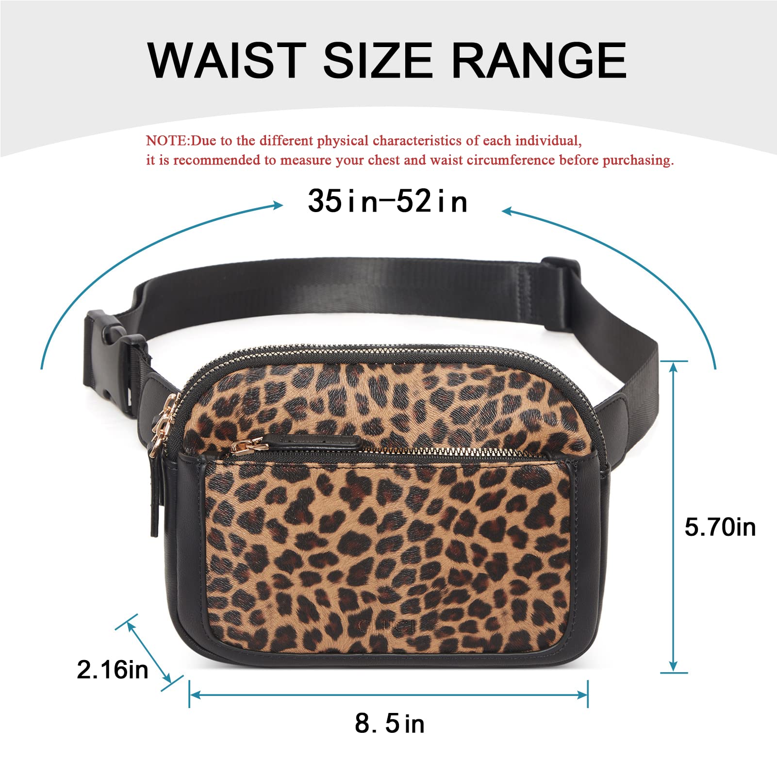 Foto 4 pulgar | Riñonera Cluci De Piel Vegana Para Mujer, Color Negro, De Fanny Pack - Venta Internacional.