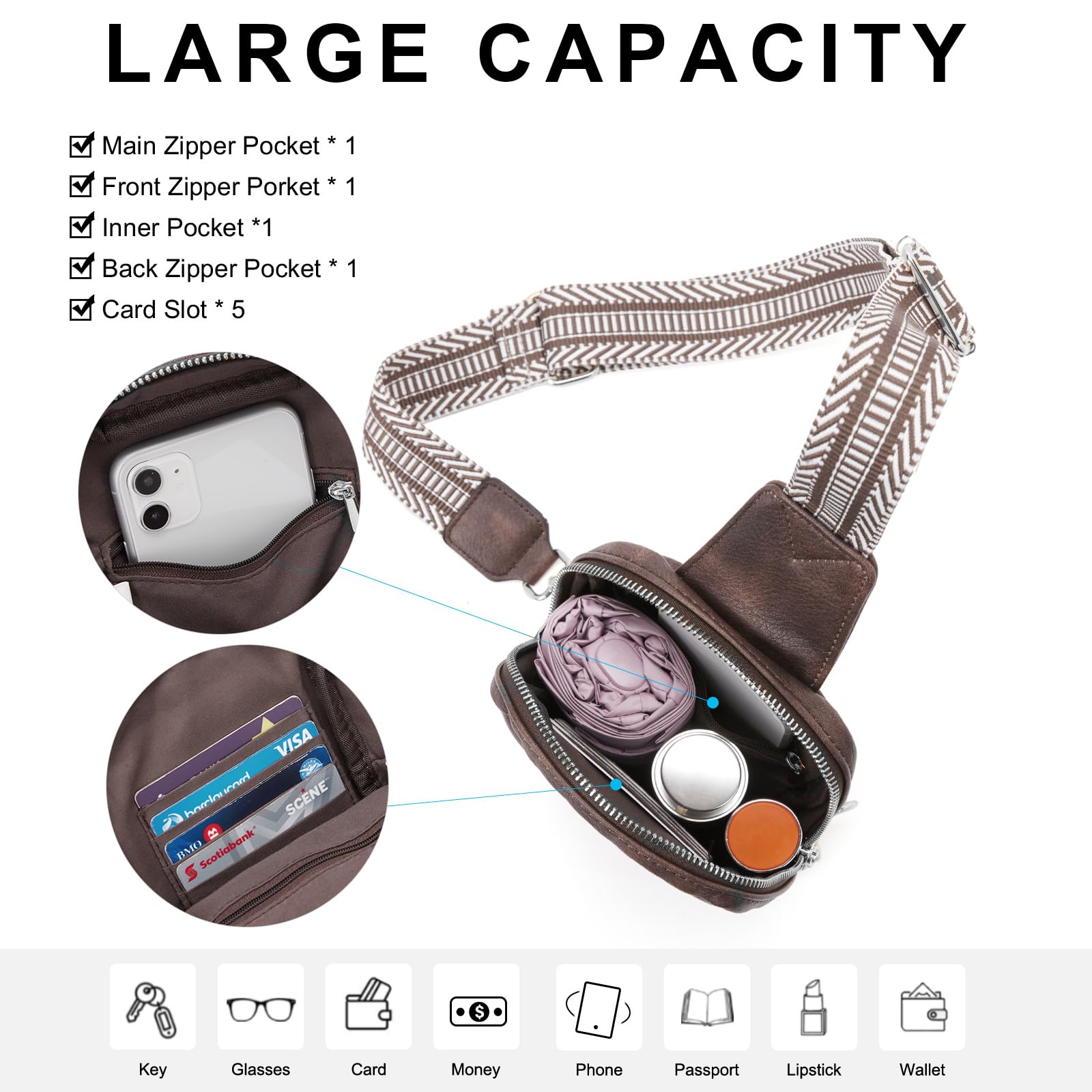 Foto 4 pulgar | Bolso Bandolera Cluci 2024 De Piel Vegana Para Mujer - Venta Internacional.