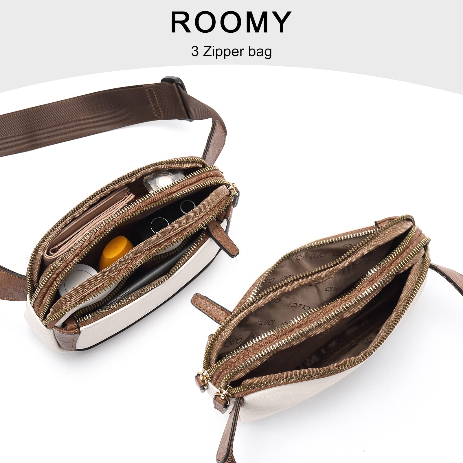 Foto 5 | Riñonera Cluci De Piel Vegana Para Mujer, Color Negro, De Fanny Pack - Venta Internacional.