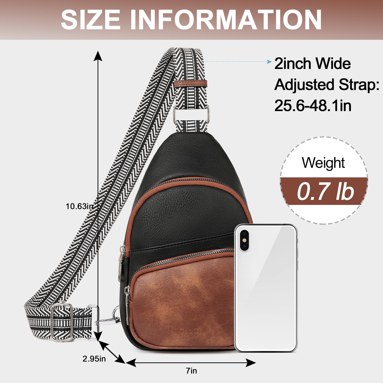 Foto 5 pulgar | Riñonera Cluci Small De Piel Vegana Para Mujer - Venta Internacional.
