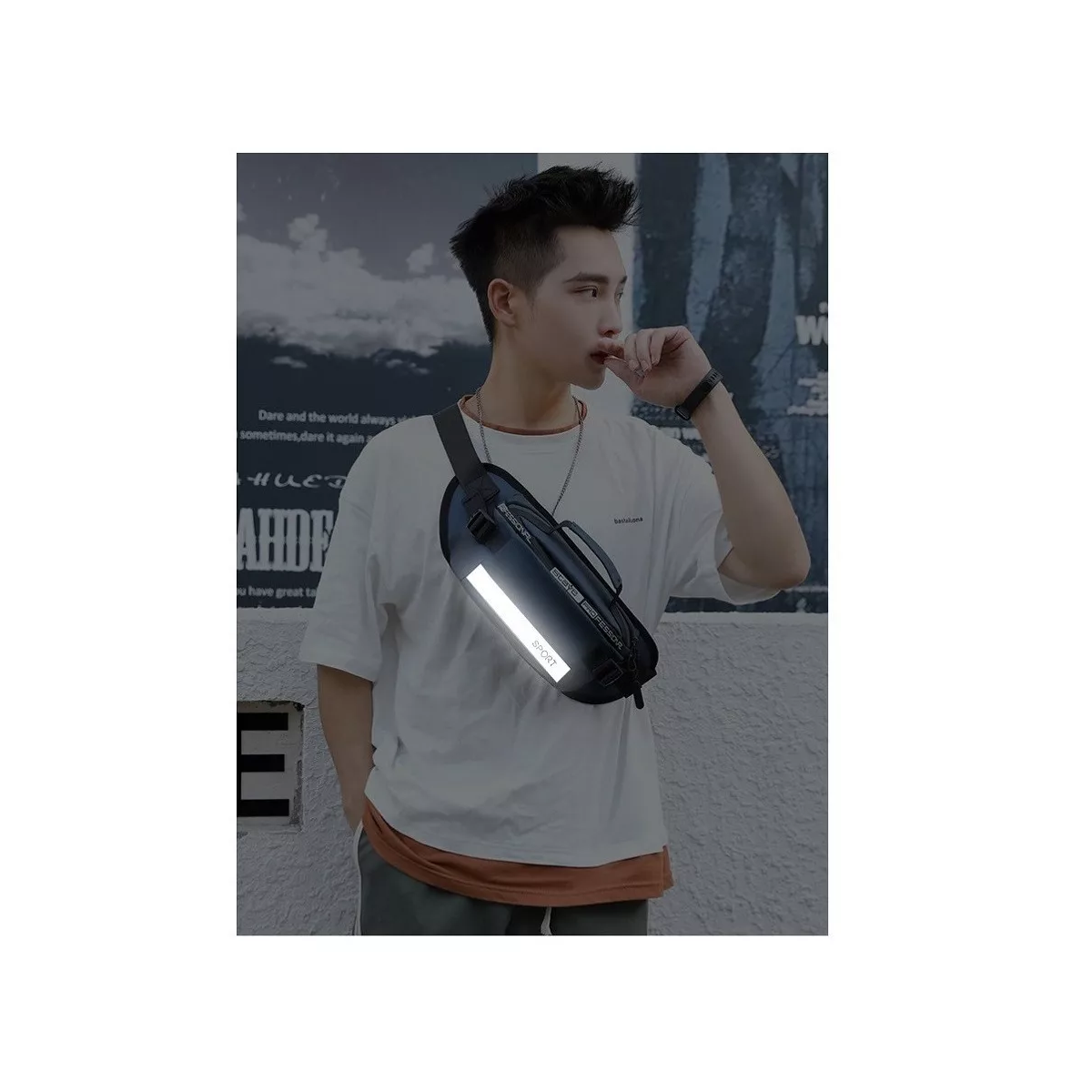 Foto 3 | Canguera Riñonera Impermeable Hombre Antirrobo Reflectante Eo Safe Imports Esi-15288 Negro